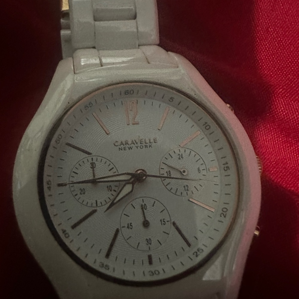 Bulova Caravelle New York White Chronograph Watch